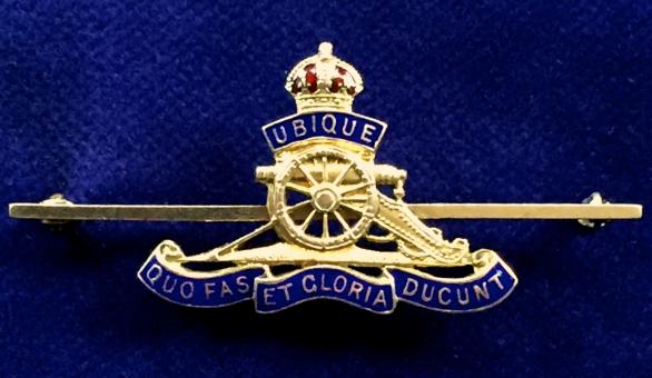 WW1 Royal Artillery gold regimental sweetheart brooch