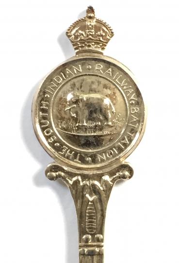 South Indian Railway Battalion regimental spoon