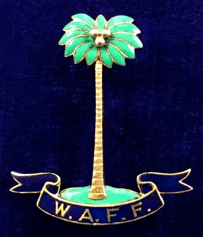 West African Frontier Force, W.A.F.F. Gold & Enamel Sweetheart Brooch.