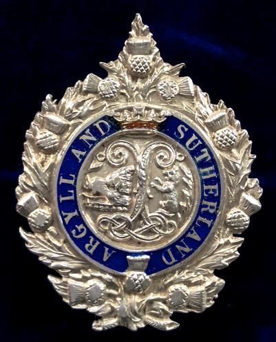 Argyll & Sutherland Highlanders, Scottish Regimental Silver & Enamel Sweetheart Brooch.