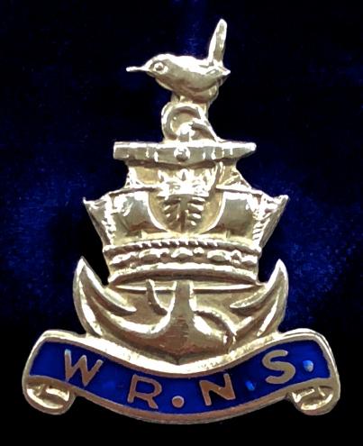 WW2 Women's Royal Naval Service, WRNS Silver & Enamel Sweetheart Brooch.