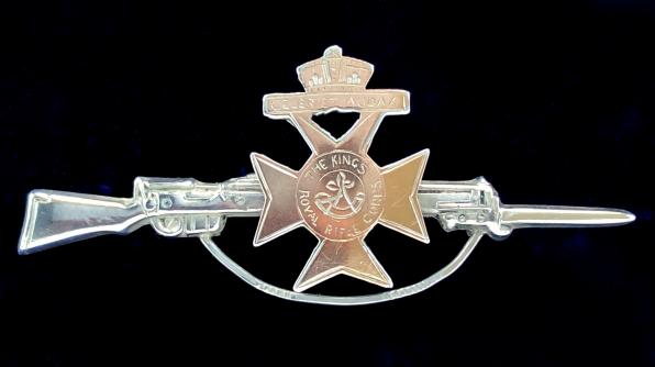 The Kings Royal Rifle Corps 1917 silver gold rifle KRRC sweetheart brooch