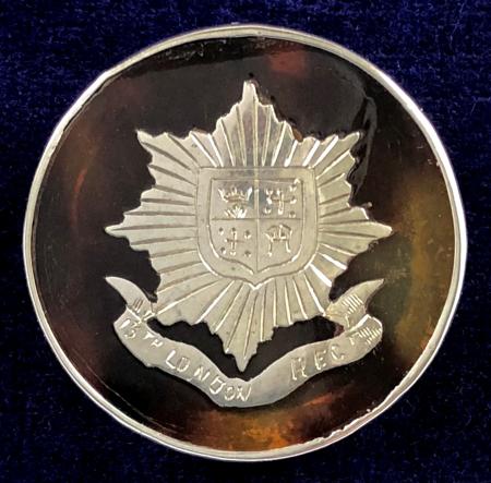 WW1 13th County of London Battalion Kensington Regiment silver sweetheart brooch