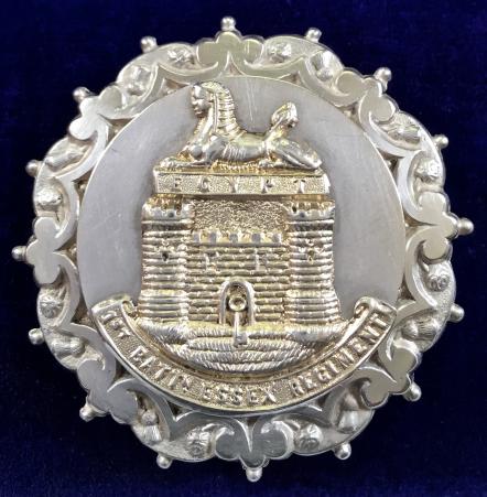 1st Battalion Essex Regiment 1895 antique silver brooch