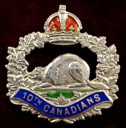 WWI Canadian 10th Infantry Battalion CEF, 1918 Hallmarked Silver Canadian Expeditionary Force Sweetheart Brooch.