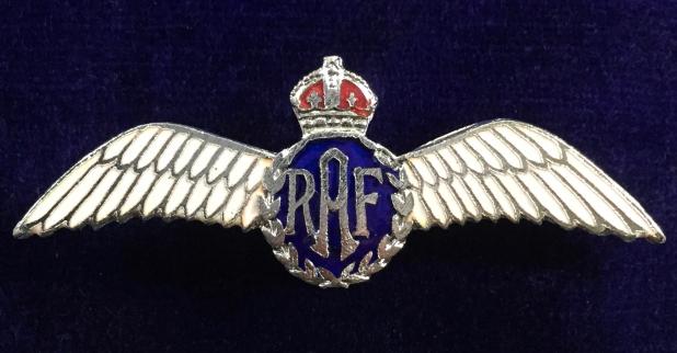 WW2 Royal Air Force Pilot's Wing RAF Sweetheart Brooch.