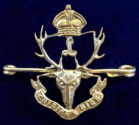 WW1 Seaforth Highlanders (Ross-shire Buffs) Scottish regimental sweetheart brooch