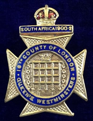 WW1 16th County of London Bn Queen's Westminster Rifles sweetheart brooch