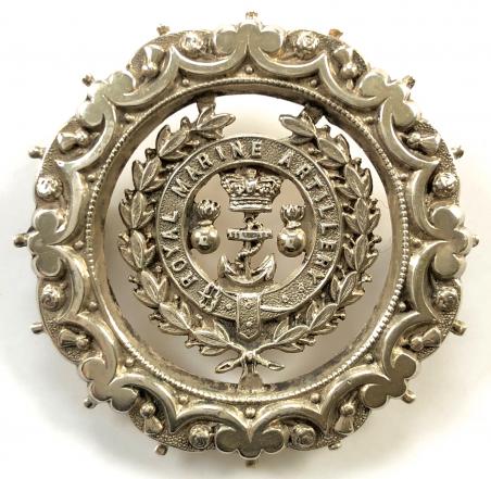 Royal Marine Artillery 1889 hallmarked silver RMA sweetheart brooch