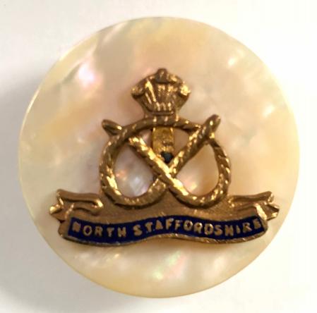WW1 South Staffordshire Regiment mother of pearl sweetheart brooch