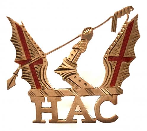 Honourable Artillery Company gold HAC regimental brooch