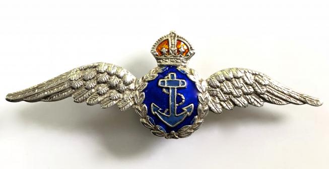 Royal Navy Fleet Air Arm pilot's wing silver sweetheart brooch