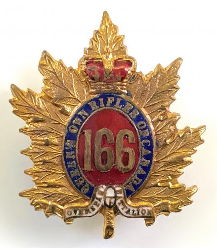 Canadian CEF 166th Infantry Battalion sweetheart brooch