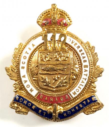 Canadian CEF 112th Infantry Battalion sweetheart brooch