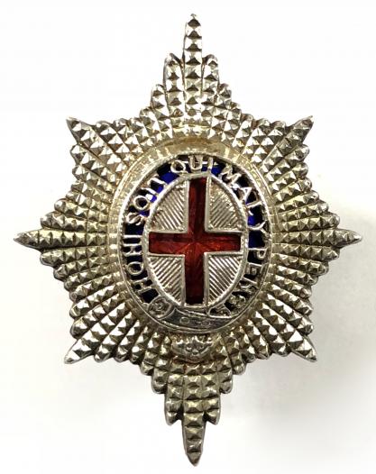 Coldstream Guards 1970 silver officer's forage cap badge