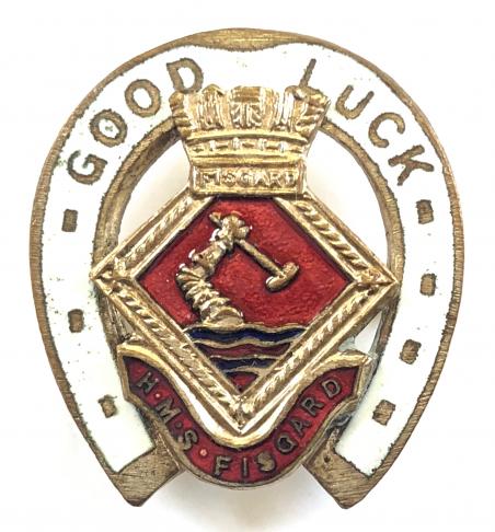 HMS Fisgard good luck horseshoe sweetheart brooch