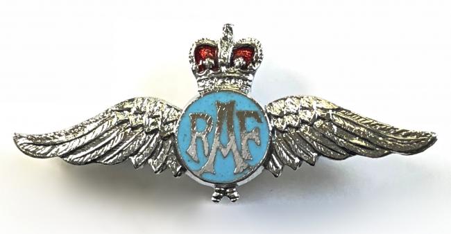 EIIR Royal Air Force pilot's wing enamel RAF sweetheart brooch