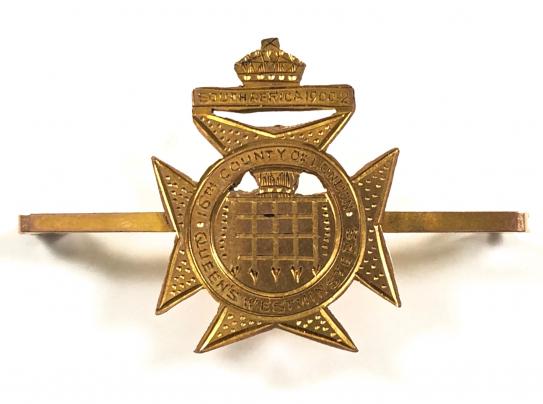 16th County of London Queen's Westminster gold sweetheart brooch