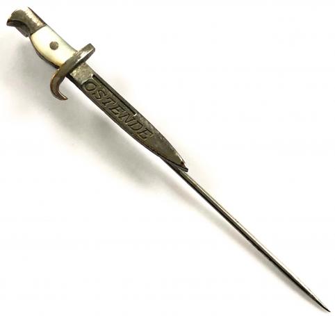 Ostende Battle miniature bayonet stick pin badge