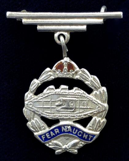 WW2 Royal Tank Regiment silver deco style sweetheart brooch