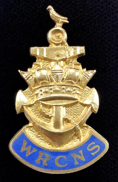 Women's Royal Canadian Naval Service silver WRCNS brooch by Birks Ellis