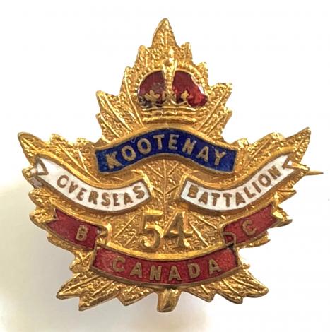 WW1 Canadian 54th Infantry Battalion CEF sweetheart brooch