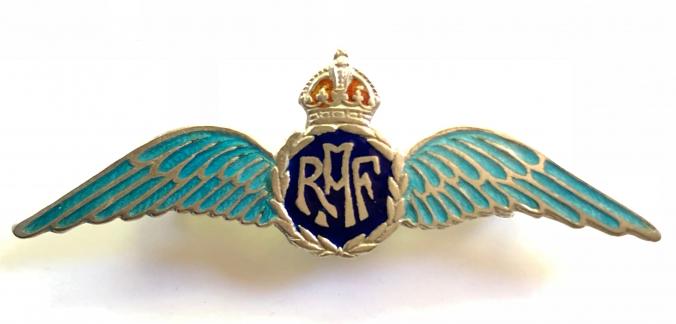 WW2 Royal Air Force pilot's wing silver RAF sweetheart brooch
