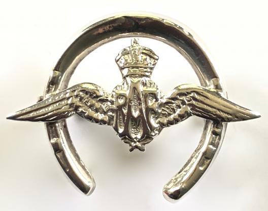WW2 Royal Air Force lucky horseshoe silver RAF sweetheart brooch