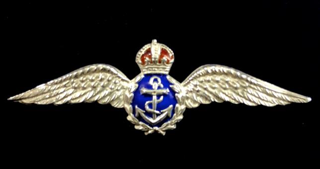 Royal Navy Fleet Air Arm pilot's wing silver sweetheart brooch