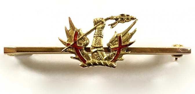 Honourable Artillery Company gold HAC regimental brooch