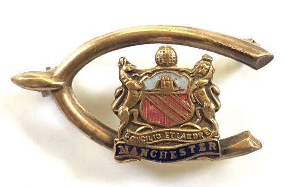 Manchester Regiment lucky wishbone sweetheart brooch