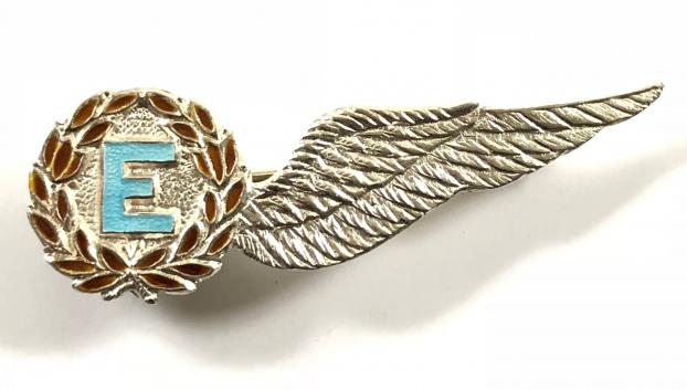 Royal Air Force Flight Engineer's brevet wing silver RAF sweetheart brooch