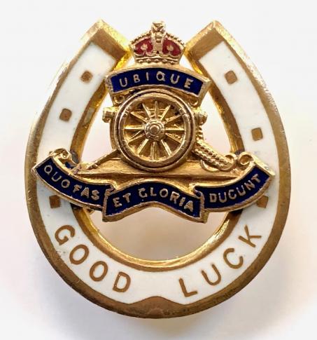 WW2 Royal Artillery good luck horseshoe sweetheart brooch
