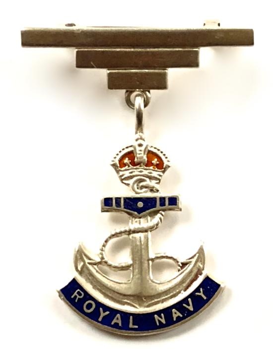 WW2 Royal Navy silver and enamel sweetheart brooch