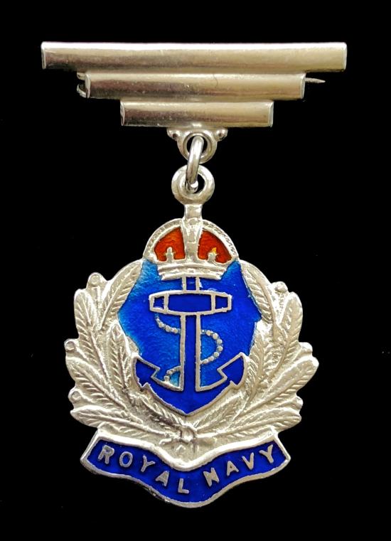 WW2 Royal Navy silver & enamel sweetheart brooch