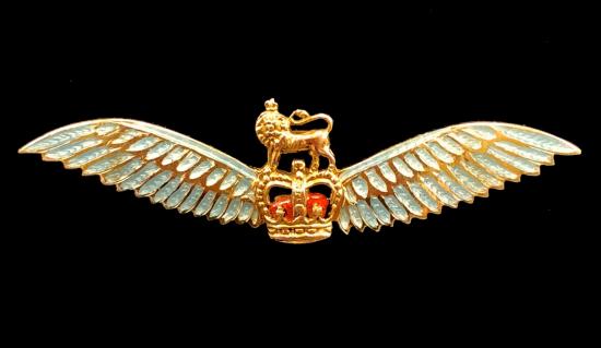 Army Flying Badge pilot wing 1960 Gold regimental brooch by Garrard & Co London