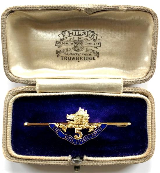 5th Regiment Royal Scots of Canada 15ct gold regimental brooch
