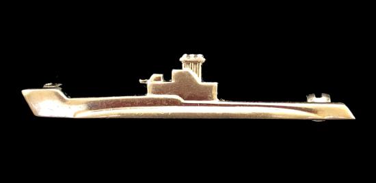 Royal Navy Submarine Service silhouette boat silver brooch