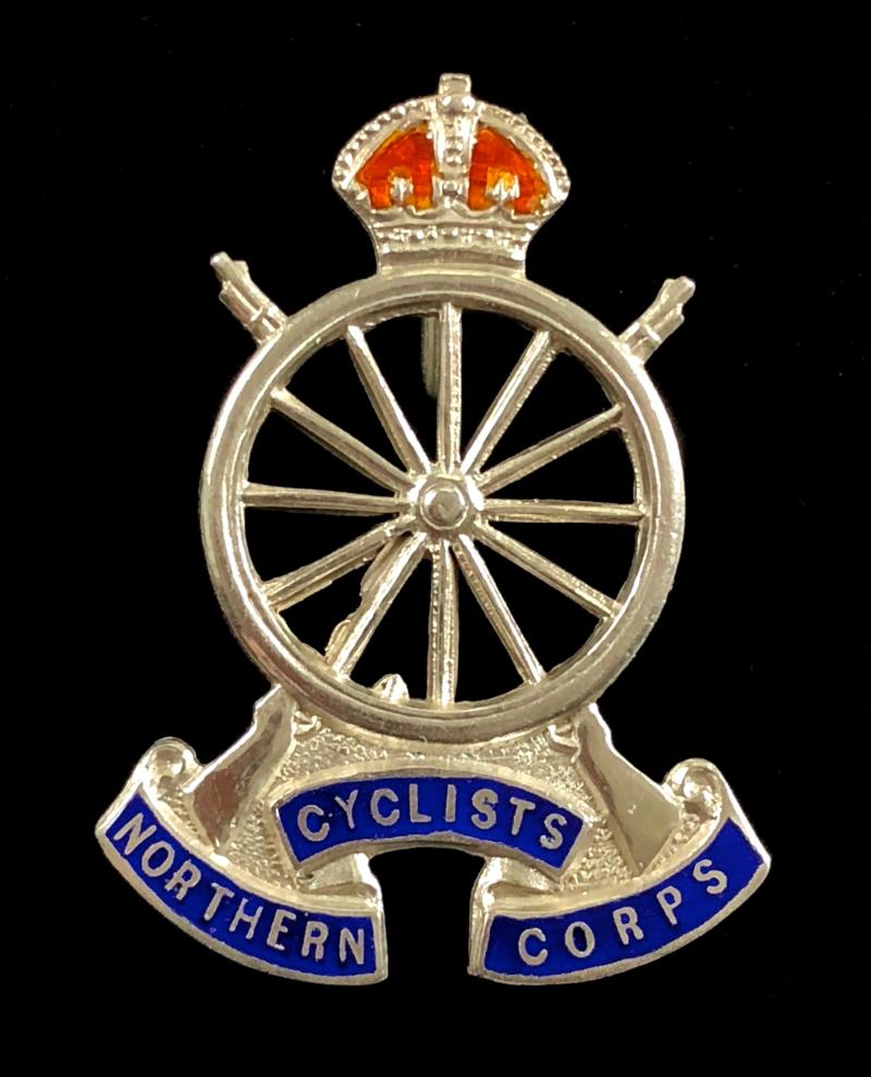 Northern Cyclist Corps silver regimental sweetheart brooch