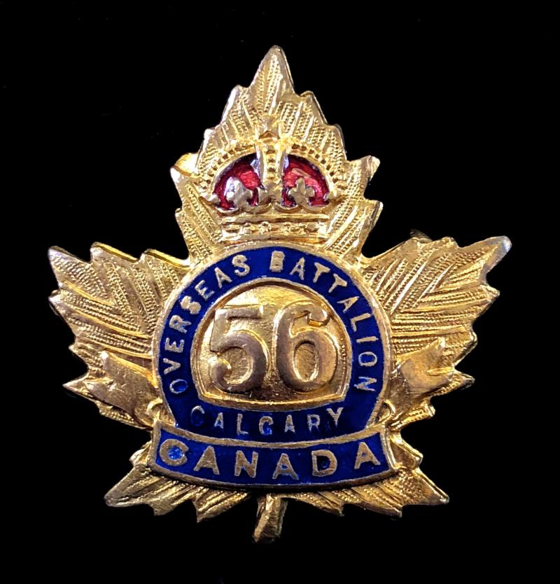 WW1 Canadian 56th Infantry Battalion CEF sweetheart brooch