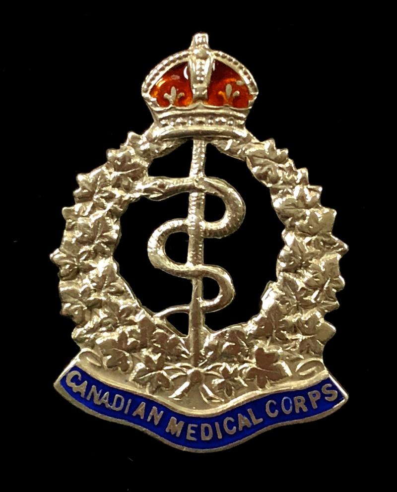 Canadian Medical Corps sllver regimental sweetheart brooch Thomas Lyster Mott
