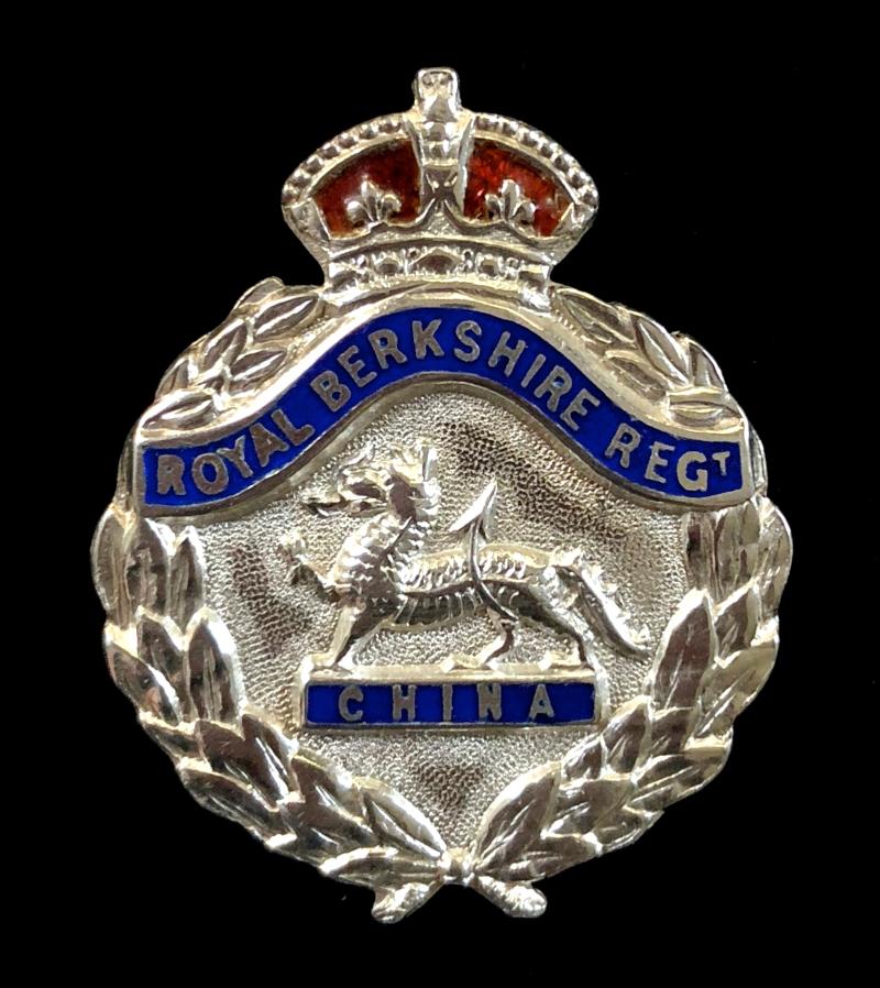 Royal Berkshire Regiment silver and enamel sweetheart brooch