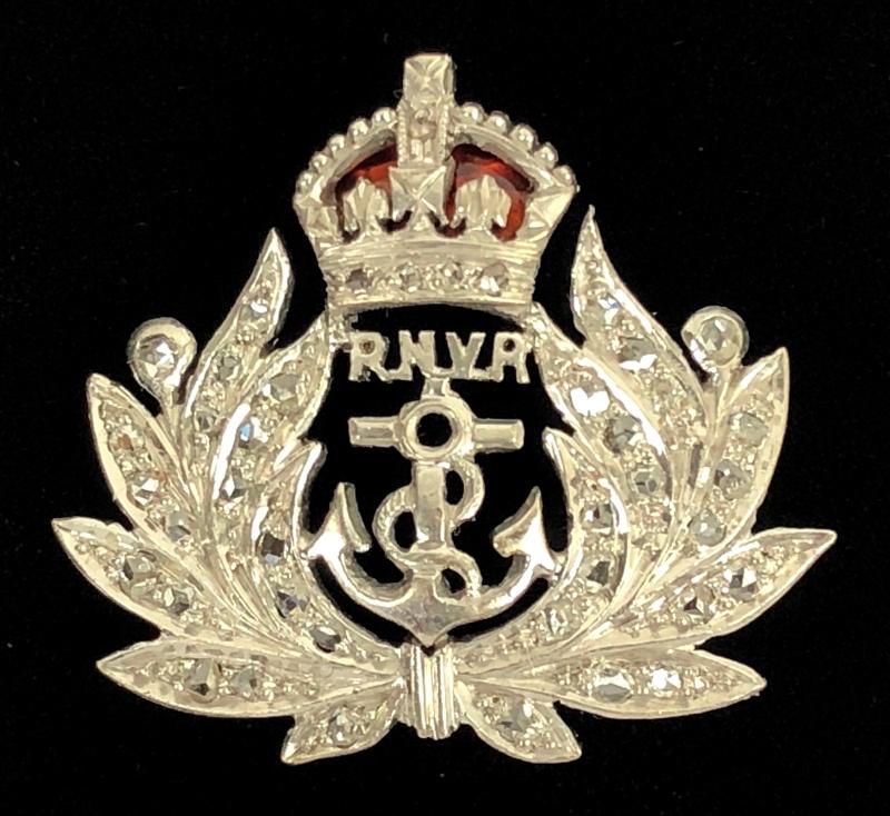 Royal Navy Volunteer Reserve Diamond RNVR Crown & Anchor brooch