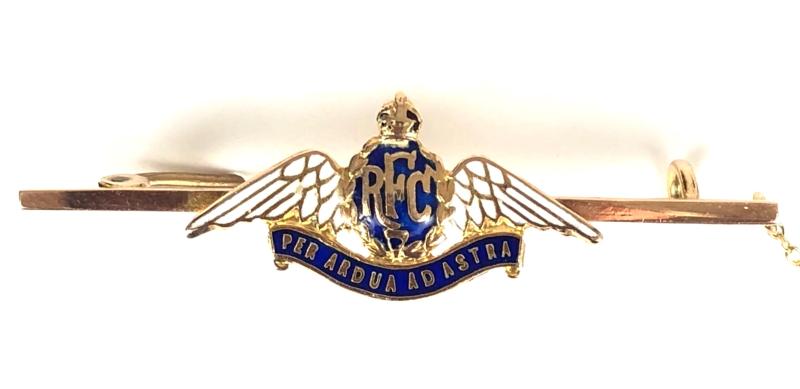 WW1 Royal Flying Corps pilot's wing gold RFC sweetheart brooch