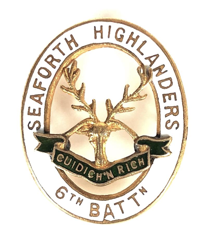 6th (Morayshire) Battalion Seaforth Highlanders Regimental Brooch