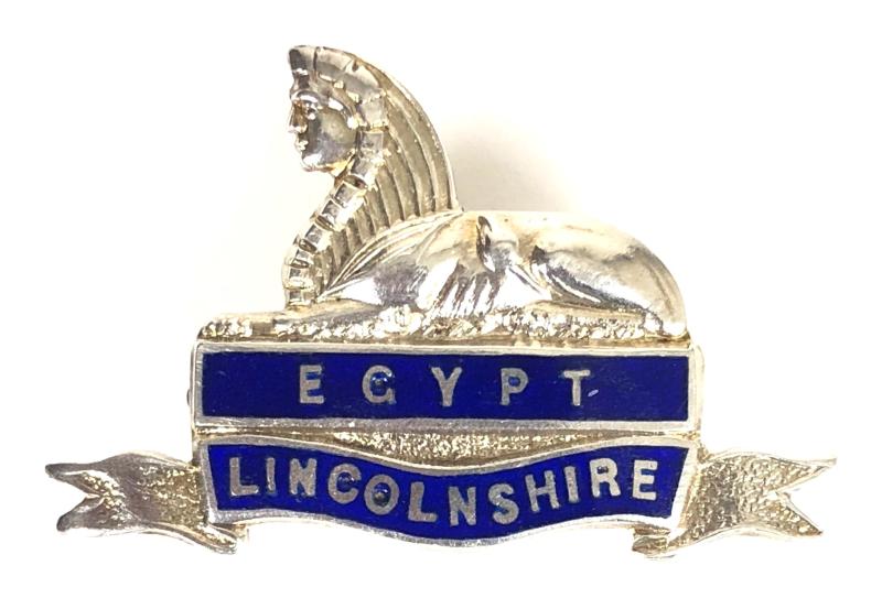 Lincolnshire Regiment Silver & Enamel Sweetheart Brooch by Charles Usher