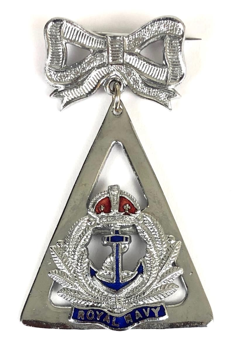 Royal Navy officers style sweetheart bow brooch