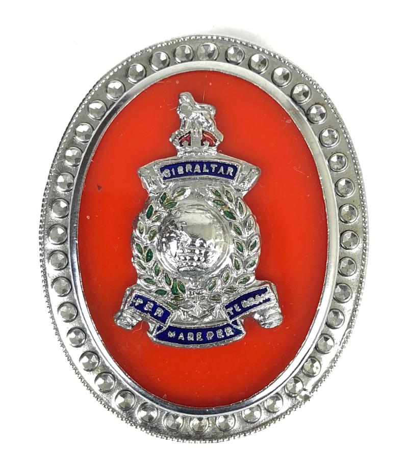 Royal Marines enamel regimental sweetheart brooch