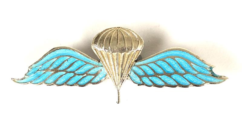 Airboune Forces silver and enamel pin badge