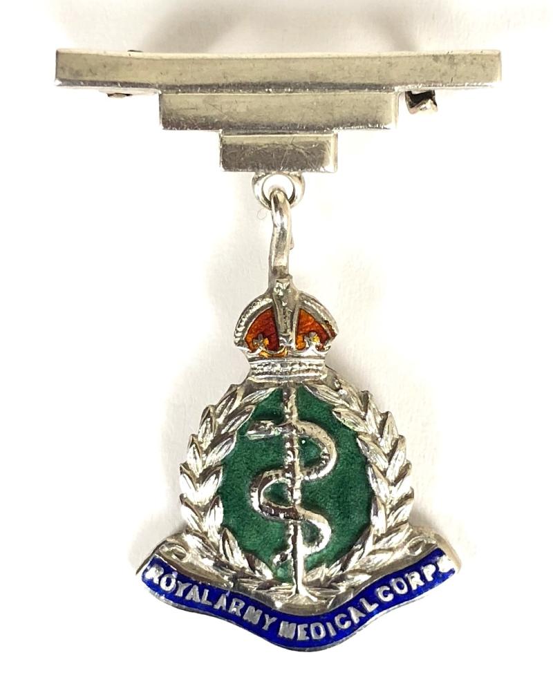 Royal Army Medical Corps silver & enamel regimental sweetheart brooch